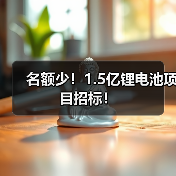 名额少!1.5亿锂电池项目招标!(图1) 名额少!1.5亿锂电池项目招标!(图1)