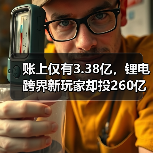 账上仅有3.38亿，锂电跨界新玩家却投260亿项目！（图2）