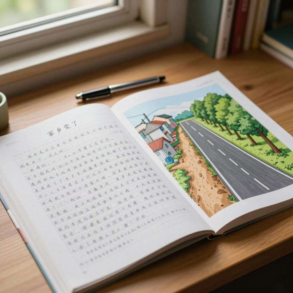 家乡变了作文550字第一张图