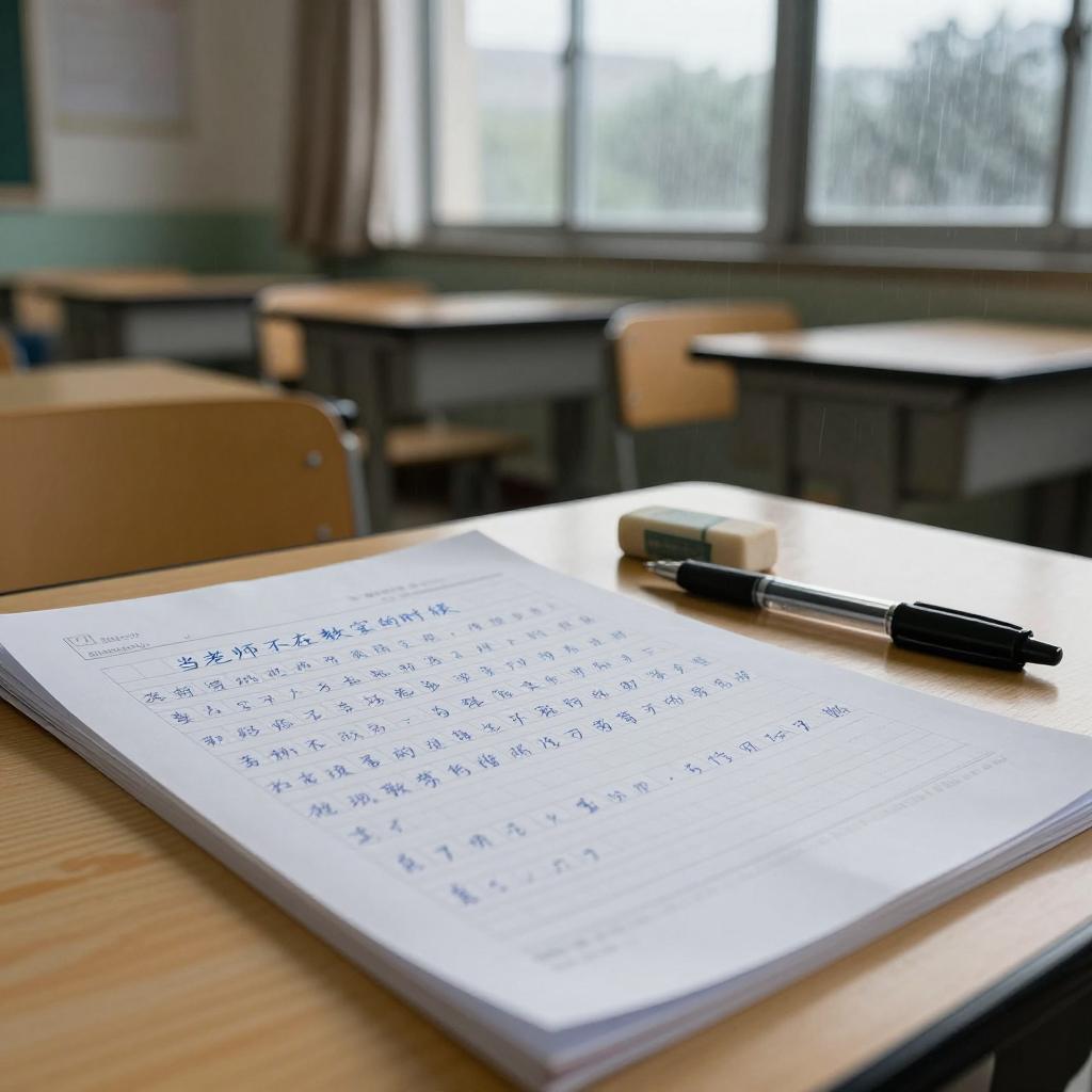 当老师不在教室的时候作文550字第二张图