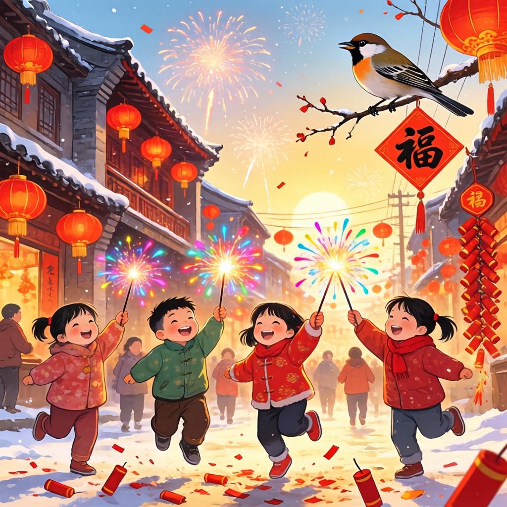 快乐的新年作文500字第二张图