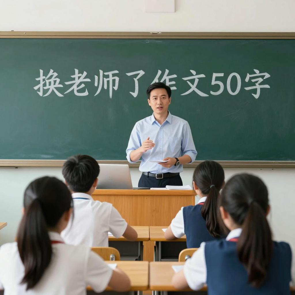 换老师了作文50字第一张图