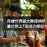 在建世界最大跨径拱桥首片拱上T梁成功架设(图2) 在建世界最大跨径拱桥首片拱上T梁成功架设(图2)