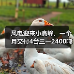 风电迎来小高峰，一个月交付4台三一2400吨