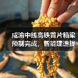 成渝中线高铁首片箱梁预制完成,智能建造提速效率提升(图1) 成渝中线高铁首片箱梁预制完成,智能建造提速效率提升(图1)