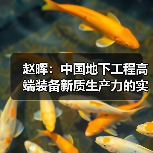赵晖:中国地下工程高端装备新质生产力的实施路径(图1) 赵晖:中国地下工程高端装备新质生产力的实施路径(图1)