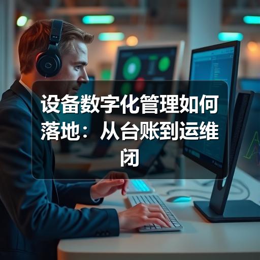 设备数字化管理如何落地：从台账到运维闭环的实用指南